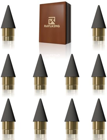 RaylKING 2B-Effekt Ewiger Bleistift Ersatzminen (10er-Pack) – extra dunkler Graphit (schnellere Abnutzung), für B300/C1300/C1800/D600