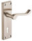 Designer Levers - Victorian Scroll Lever Lock Door Handle - Satin Nickel - 1 Pair - Lockable Door Handle - Interior Use