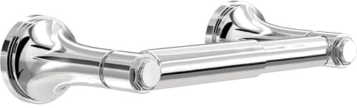 Franklin Brass Woodruff (1-Pack) Toilet Paper Holder Polished Chrome Tissue Roll Holder for Bathroom Organization and Storage Spring-Loaded Toilet Tissue Holder Wall Bathroom Accessories WDRF50-PC