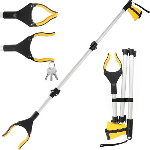 Awsuc - Pinzas para recoger objetos (108 cm), color amarillo