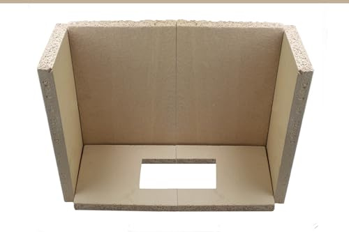 Feuerraumauskleidung Schamotte geschnitten - Schamotte nach Maß- Wunschgröße Sondergröße für Kamin und Kaminofen (40 x 30 x 2 cm)