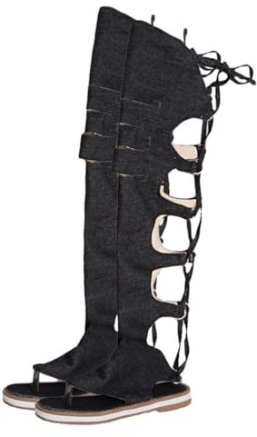 LRXIYODE Sandali Estivi Alti Donna Suola Antiscivolo Sandali Eleganti Romani Basse Per Leggeri e Comodi