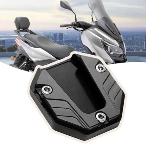 Motorrad Seitenständer Verlängerung für Harley Davidson Road Glide 1998-2021 2022 2023 2024 2025, Motorrad Ständer Fußvergrößerung Seitenständerpolster, Aluminium Antirutsch Ständerverlängerung