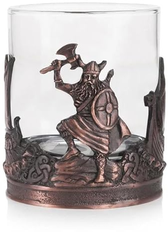Kilts Wi Hae Stunning Chocolate Bronze Pewter Viking Whisky Tumbler