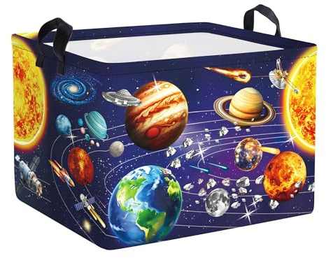 Clastyle Space Aufbewahrungskorb Kosmischer Kleidung Wäschekorb Bad Aufbewahrungsbox für Eltern Organize Spielzeug Buch,Universum,40x30x30 cm