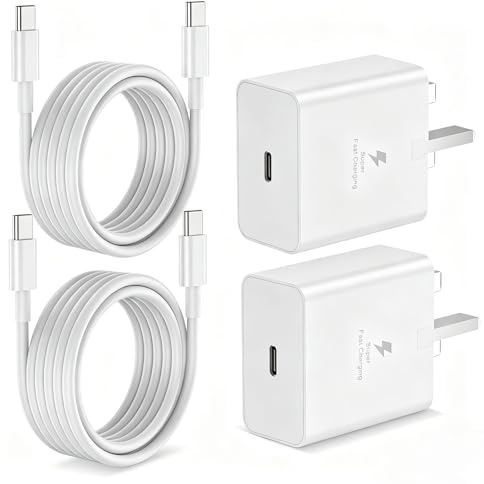 45W USB C Charger for iPhone 17 16 15, 2Pack USBC to C Charging Cable 2M and Fast Charging Plug for Apple iPhone 17/17 Pro Max/16/16 Pro/15 Pro Max/15 Plus/iPad Pro/Air Mini 6th, Samsung