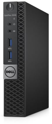 Dell Optiplex 3046 Mini Desktop, Intel Core i3-6100T, 8 GB di RAM, SSD da 256 GB, tastiera americana QWERTY, Wi-FI, Bluetooth, Windows 11 Pro (ricondizionato)
