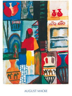 August Macke Poster/Kunstdruck Merchant with Jugs 60 x 80 cm