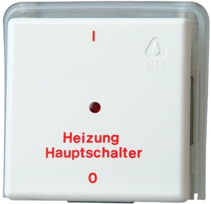 Kopp Standard Unterputz Feuchtraum Heizungs-Hauptschalter, UP FR, IP44, arktis-weiß, 627302086
