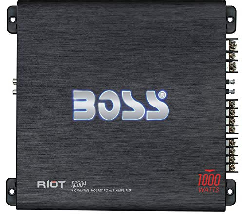 Boss Audio Systems R2504 4.0 Car Wired Black audio amplifier - Audio Amplifiers (4.0 channels, 1000 W, A/B, 0.01%, 102 dB, 90 W)