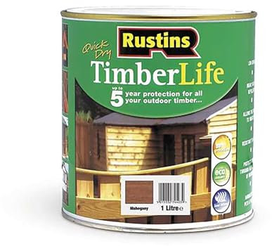 Rustins TLMA1000 1L Timberlife Mahogany, Brown
