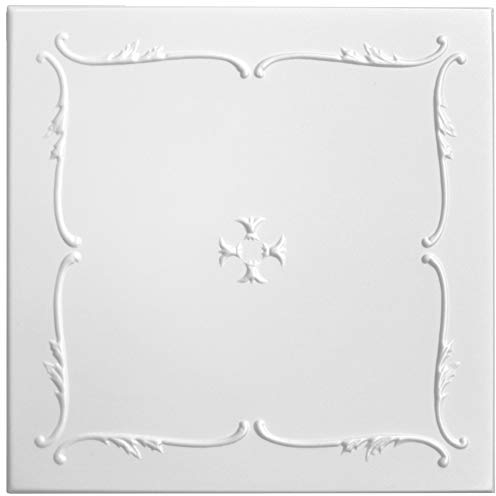 Placas de techo de XPS de 2 m2 - Placas decorativas ligeras y dimensionalmente estables - 50x50cm Hexim No.12