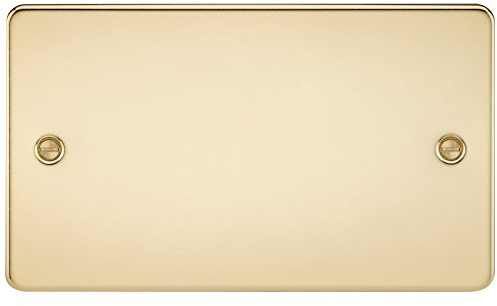 Knightsbridge FPAV8360PB Flat 2G Blanking Plate-Polished Brass