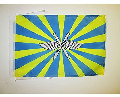 AZ FLAG - Drapeau Armée de l'air de la Russie - 45x30 cm - Pavillon De La Force Aérienne Russe 100% Polyester Avec Deux Cordelettes - 20g