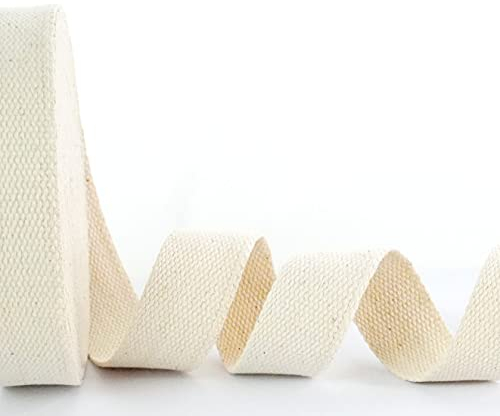 Trimz Rouleau de 10 m de Toile en Coton écru 40 mm
