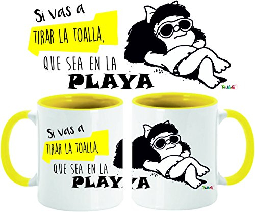 Taza Mafalda No tires la toalla. Taza de cerámica de 350ml