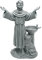 Design Toscano St. Francis Segen Religiöse Gartenstatue mit Vogeltrinkstelle, Polyresin, steingrau, 48 cm