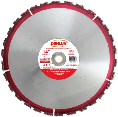 Oshlun SBR-CH14 35,6 cm Hartmetall-Chunk-Klinge mit 2,5 cm Dorn für Rettung und Abbruchung