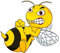 1 adesivo Ape malvagia Angry Bee I kfz_510 I 15 x 13 cm I adesivo auto camion moto motorino scooter laptop I resistente alle intemperie