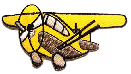 Catch the Patch Flugzeug Kinder - (Größe: 10,3 x 5,7 cm) – Patches & Bügelbilder zum Aufnähen oder Aufbügeln – Für Kleidung, Jacken, Rucksäcke & DIY-Projekte