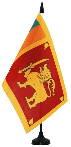AZ FLAG - Tischflagge Sri Lanka - 21x14 cm - Demokratische Sozialistische Republik Sri Lanka Tischfahne 14 x 21 Cm - Flaggen