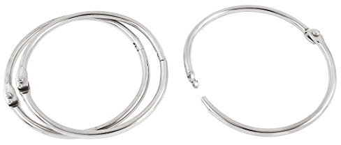 sourcing map Metall Buch Loose Leaf Binder Scharnier Snap Ring 50 mm Inner Dia 3 de