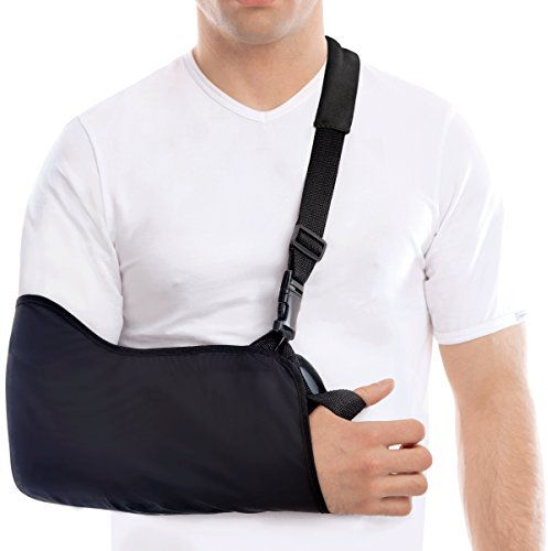 TOROS-GROUP Armschlinge - Leichtgewicht - Stabilisieren Sie den Arm, die Schulter und das Handgelenk nach Verletzungen oder für einen gebrochenen Arm X-Small Schwarz 21-27 cm