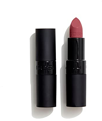 GOSH Velvet Touch Lippenstift mit extra Farb-Pigmenten für ein intensives & langanhaltendes Ergebnis I reflektierende Partikel für den Glossy Look I Vitamin E für gepflegte Lippen (160 Delicious)