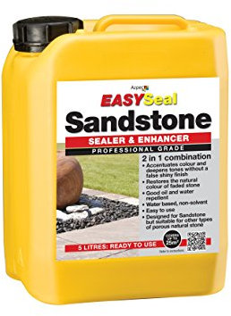EASYSeal - 2-in-1 Sandstone Sealer & Enhancer. Colour Protector for Natural Sandstone Paving. 5L Patio Sealant Outdoor Patio Protector Sealant. Patio Stain Paving Sealant.