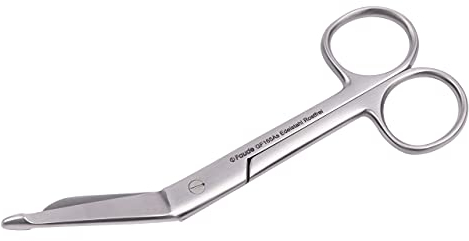 Hochwertige Faude Verbandschere nach Lister !!extra scharf!! für Verband, Pflaster und Kleider, rostfreier Edelstahl (mittel 14,5cm)