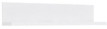 FORTE Snow Wandregal, Holzwerkstoff, Weiß matt, 110 x 24.3 x 22.1 cm