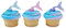 Mermaid Tail Cupcake Wrap Rings - 12 PK