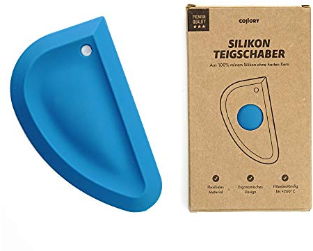 Collory® Silikon Küchen Schaber weich, ergonomischer Schüsselschaber für Flüssigkeiten, Flexibel und weich ohne harten Kern, antihaftbeschichtet und Hitzebeständig, BPA-frei und lebensmittelecht
