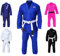G4 VISION BJJ Gi Herren Kinder Brazilian Jiu Jitsu Anzug Jujitsu Erwachsene Uniform Jugend Blau Schwarz Weiß (Blau, A4)