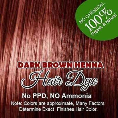 100% Organic and Chemical Free Henna for Hair Color Hair Care 60 g. (DARK BROWN HENNA)