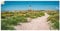 ARTland Wanddeko Wandtattoo selbstklebende Vinylfolie 100x50 cm Architektur Gebäude Leuchtturm Fotografie Blau Leuchtturm auf der Insel Amrum S5XX