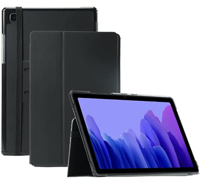 Mobilis Funda Rígida para Galaxy Tab A7 10.4'', Soporte Ajustable, Banda Elstica y Portalápiz, Negro