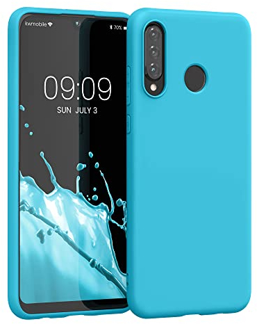 kwmobile Hülle kompatibel mit Huawei P30 Lite Hülle - weiches TPU Silikon Case - Cover geeignet für kabelloses Laden - Cool Glacier