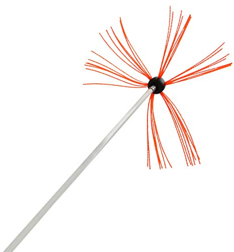 Kit de ramonage 9m Nylon Flexible Hérisson de Ramonage Synthétique Nettoyage Poêle Entrainement Perceuse Électrique