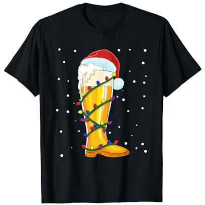 Mon Noël de bottes de bière du Père Noël T-Shirt