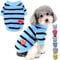 Zunea Dog Shirts for Small Dogs Summer Basic T-Shirt Striped Puppy Clothes Sequins Love Heart Sweatshirt Soft Cotton Short Sleeve Tee Shirt Pet Girl Boy Clothing Pullover Chihuahua Apparel Blue S