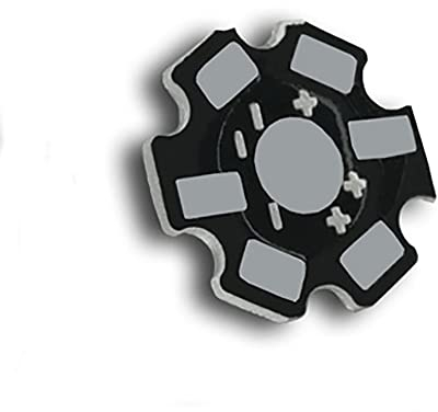 Vrabocry 25 Stück 1 W 3 W 5 W LED Kühlkörper (2-polig) Aluminium-Grundplatte PCB Leiterplatte Substrat 20 mm Stern DIY Kühlkörper Kühlung für COB High Power LED Chips Lampenperlen 1/3/5 Watt