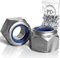 PD® Ecrou Nylstop M5 (DIN 982 / ISO 7040) | Écrou Nylstop en Acier Inox A2 V2A | Écrou Autobloquant pour Vis, Boulons Filetés & Tiges Filetées | Ecrou Frein Hexagonal de Blocage en Nylon | 50 pièces