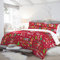 Fusion Wende-Bettwäsche-Set mit Weihnachtsmann-Motiv – Einzelbettgröße in Rot, Elfenrot