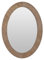 LW Collection Wandspiegel Braun Oval 56x76 cm Holz - große Spiegelwand - Industriell - Wohnzimmer Flur - Badspiegel