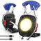 Cnkeeo Keyring Torch Rechargeable,7 Modes Mini Keychain Work Light,IPX5 800 Lumens COB Keychain Flashlight, Multifunctional Portable Light with Whistle Blade Magnetic Base for Camping