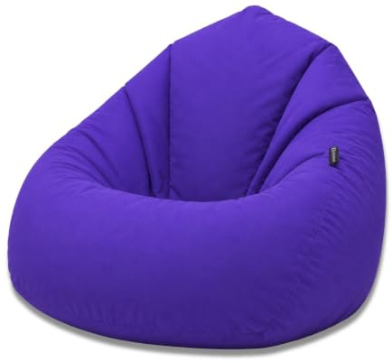 BuBiBag Sitzsack XXL Erwachsene Outdoor wetterfest, Lila XXL | Gaming Sessel in Tropfenform, 118x75 cm, gefüllt geliefert, wasserabweisend, für Wohnzimmer und Garten