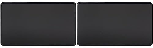 Knightsbridge SF8360MB Screwless 2-Gang Blanking Plate, Matt Black (Pack of 2)