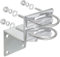 yilin Antenna Pole Mount Kits, Antenna Pole Mount Bracket with Double U-Bolts Clamp V Jaw Bracket for Antenna Pole Holder Easy Install