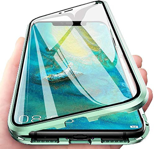 Colala Coque pour Honor 90 Adsorption Magnétique Housse Métal Cadre Avant arrière Verre trempé Alliage D'aluminium 360 degrés Antichoc Cas Cover Case - Vert